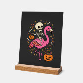 Halloween Flamingo Skelet Snoep Emmer Vector Afbee Acryl Bord (Hoek)