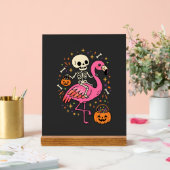 Halloween Flamingo Skelet Snoep Emmer Vector Afbee Acryl Bord (Huwelijk)