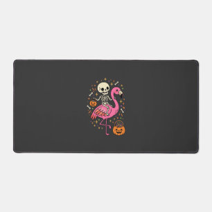 Halloween Flamingo Skelet Snoep Emmer Vector Afbee Bureaumat