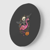 Halloween Flamingo Skelet Snoep Emmer Vector Afbee Grote Klok (Hoek)