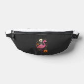 Halloween Flamingo Skelet Snoep Emmer Vector Afbee Heuptasje (Liggend)