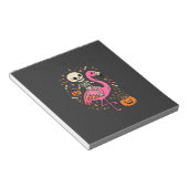 Halloween Flamingo Skelet Snoep Emmer Vector Afbee Notitieblok (Schuin)