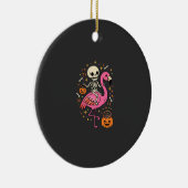 Halloween Flamingo Skelet Suiker Emmer Vector Afbe Keramisch Ornament (Rechts)