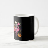 Halloween Flamingo Skelet Suiker Emmer Vector Afbe Koffiemok (Voorkant rechts)