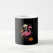 Halloween Flamingo Skelet Suiker Emmer Vector Afbe Koffiemok (Center)