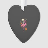 Halloween Flamingo Skelet Suiker Emmer Vector Afbe Ornament (voorkant)