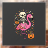 Halloween Flamingo Skelet Suiker Emmer Vector Afbe Raamsticker (Vel 2)