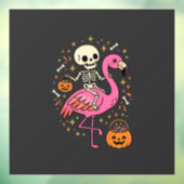 Halloween Flamingo Skelet Suiker Emmer Vector Afbe Raamsticker (Vel 3)
