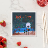 Halloween flamingo witboek servetten uit mijn kuns (Insitu)