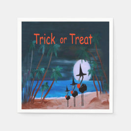 Halloween flamingo witboek servetten uit mijn kuns