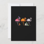 Halloween Flamingo Witch Mummy Funny Flamingween Kaart (Voorkant)