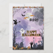Halloween Flat Kaart – Spooky Wenskaart Notitiekaartje (Voorkant)