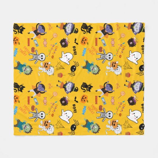 Halloween Fleece Blanket Deken (Voorkant (Horizontaal))