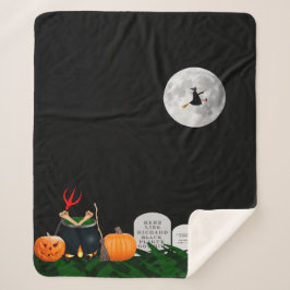 Halloween Fleece Blanket Sherpa Deken