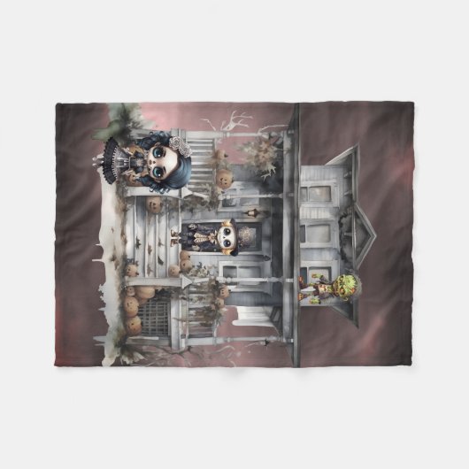 Halloween Fleece Deken (Voorkant (Horizontaal))