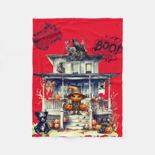 Halloween Fleece Deken (Voorkant)
