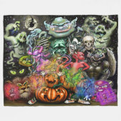 Halloween Fleece Deken (Voorkant (Horizontaal))