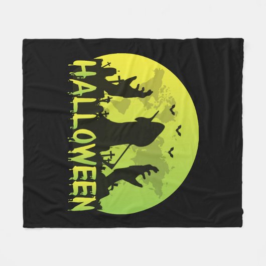 Halloween Fleece Deken (Voorkant (Horizontaal))