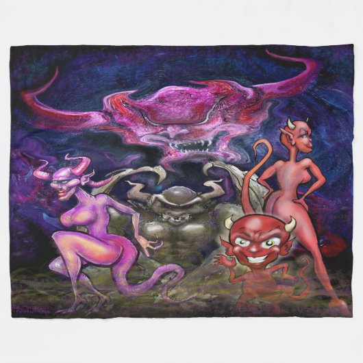 Halloween Fleece Deken (Voorkant (Horizontaal))