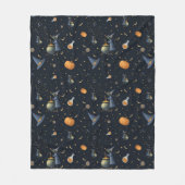 Halloween fleece deken - Heksen Petten & Cauldrons (Voorkant)