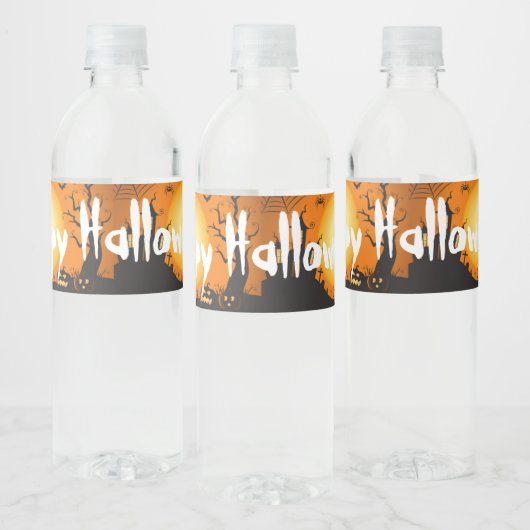 Halloween flesje waterfles etiket (Flessen)