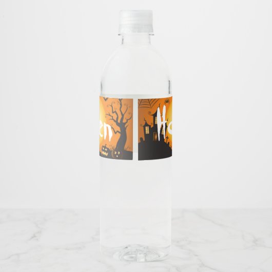 Halloween flesje waterfles etiket (Achterkant)