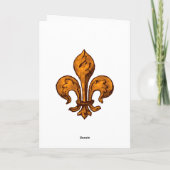 Halloween Fleur de lis Kaart (Achterkant)