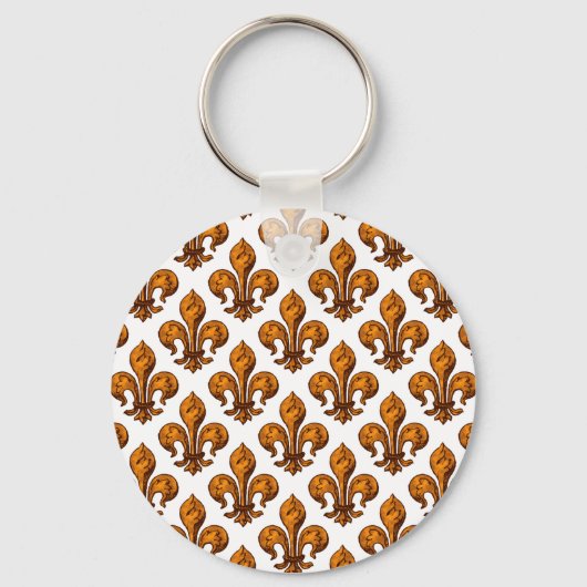 Halloween Fleur de lis Sleutelhanger (Voorkant)