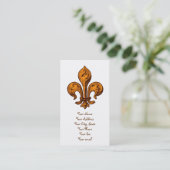 Halloween Fleur de lis Visitekaartje (Staand voorkant)