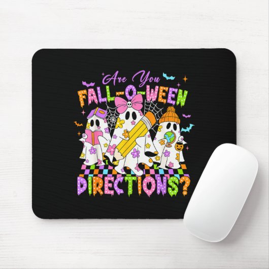 Halloween Floral Ghost Teacher Are You Falloween D Muismat (Met muis)