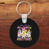 Halloween Floral Ghost Teacher Are You Falloween D Sleutelhanger (Voorkant)
