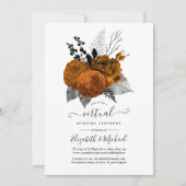  Halloween Floral Online Virtual Wedding Kaart (Voorkant)