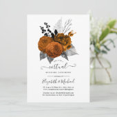  Halloween Floral Online Virtual Wedding Kaart (Staand voorkant)