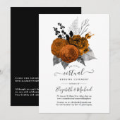  Halloween Floral Online Virtual Wedding Kaart (Voorkant / Achterkant)