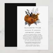  Halloween Floral Reduced Guest List Aankondiging (Voorkant / Achterkant)