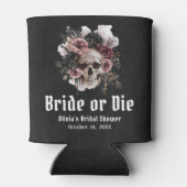 Halloween Floral Skull Bride or Die Vrijgezellenfe Blikjeskoeler (Achterkant)
