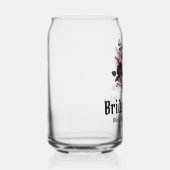 Halloween Floral Skull Bride or Die Vrijgezellenfe Blikvorm Glas (Rechts)