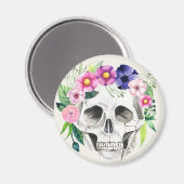 Halloween Floral Sugar Skull Magneet (Voorkant / Achterkant)