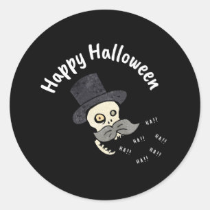 Halloween Floral Sugar Skull Ronde Sticker