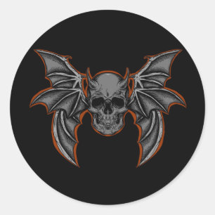Halloween Floral Sugar Skull Ronde Sticker