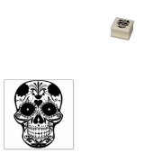 Halloween Floral Sugar Skull Rubberstempel (Gestempeld)