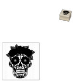 Halloween Floral Sugar Skull Rubberstempel (Gestempeld)