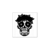 Halloween Floral Sugar Skull Rubberstempel (Afrduk)