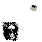 Halloween Floral Sugar Skull Rubberstempel (Gestempeld)