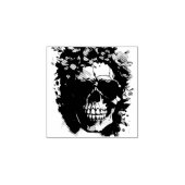 Halloween Floral Sugar Skull Rubberstempel (Afrduk)