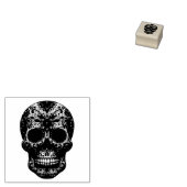 Halloween Floral Sugar Skull Rubberstempel (Gestempeld)