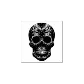 Halloween Floral Sugar Skull Rubberstempel (Afrduk)