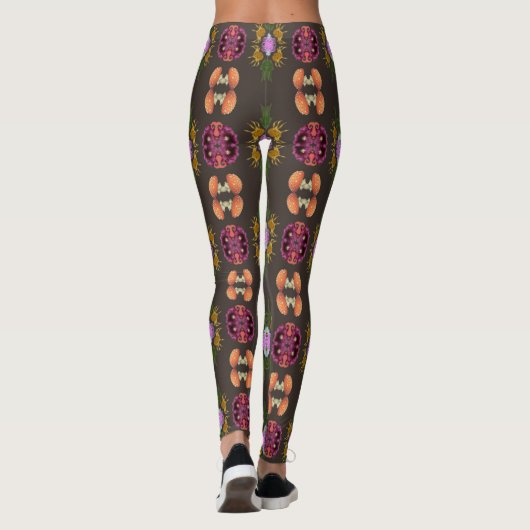 halloween florale leggings (Achterkant)