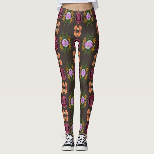 halloween florale leggings (Voorkant)