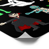 Halloween Floss als een boss Monsters Boys Girls K Poster (Hoek)